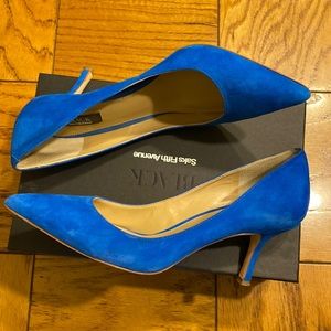 Blue suede pumps size 9.5. Gently used